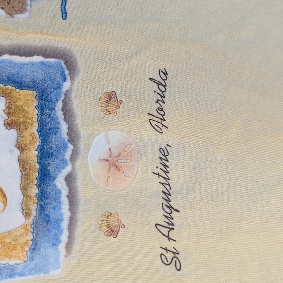 Anvil St Augustine Florida Vintage shirt XL Light Yellow Lynn Norton Parker y2k - Picture 9 of 10